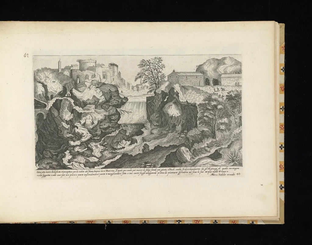 An illustration from Vestigi delle antichità di Roma, Tivoli, Pozzvolo et altri lvochi, 1660, leaf 84
