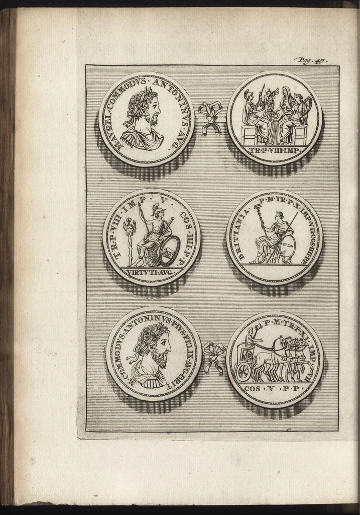An illustration from Selectiora numismata in ære maximi moduli e museo illustrissimi D.D. Francisci de Camps, 1695, leaf 105