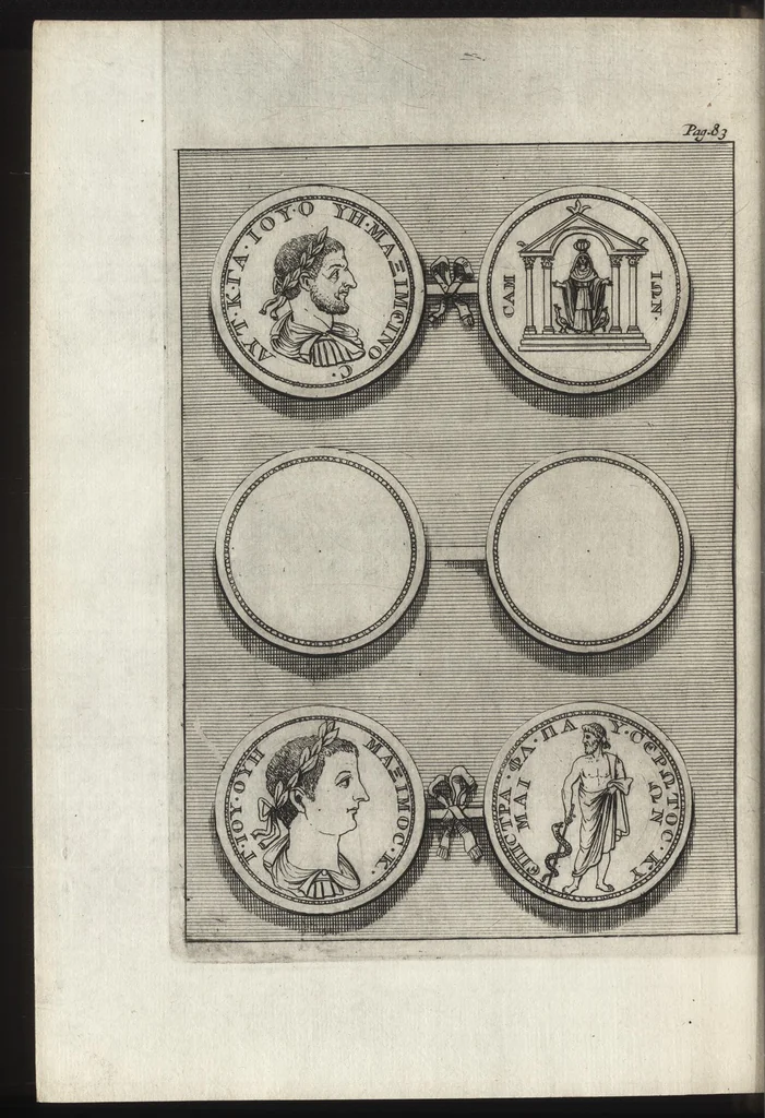 An illustration from Selectiora numismata in ære maximi moduli e museo illustrissimi D.D. Francisci de Camps, 1695, leaf 169