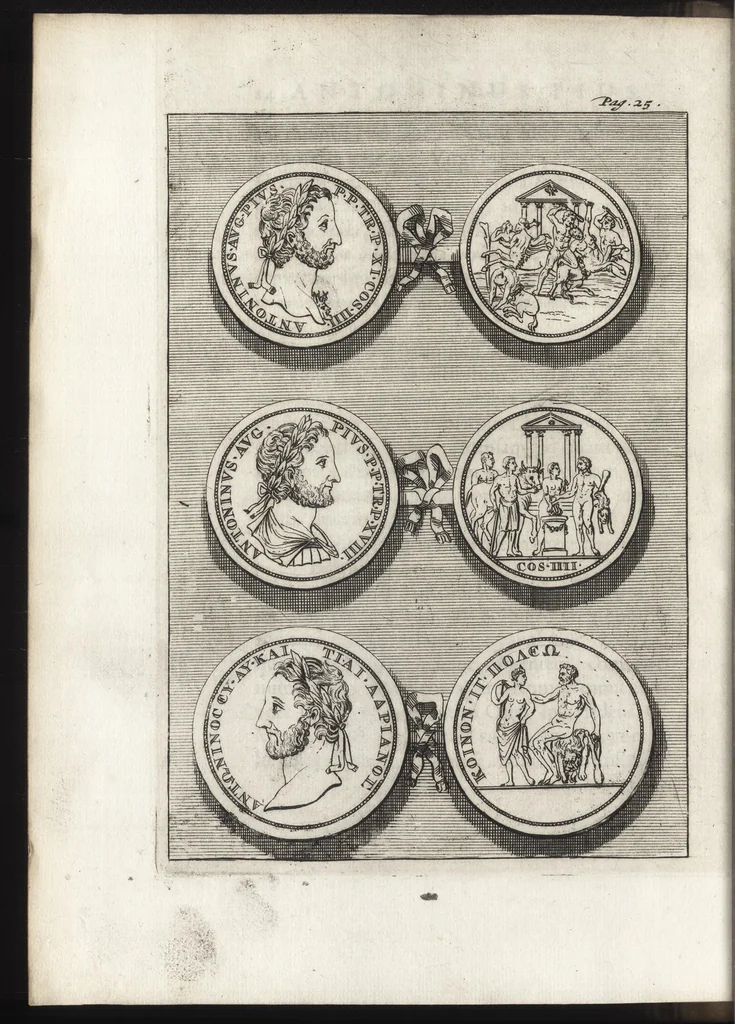 An illustration from Selectiora numismata in ære maximi moduli e museo illustrissimi D.D. Francisci de Camps, 1695, leaf 63