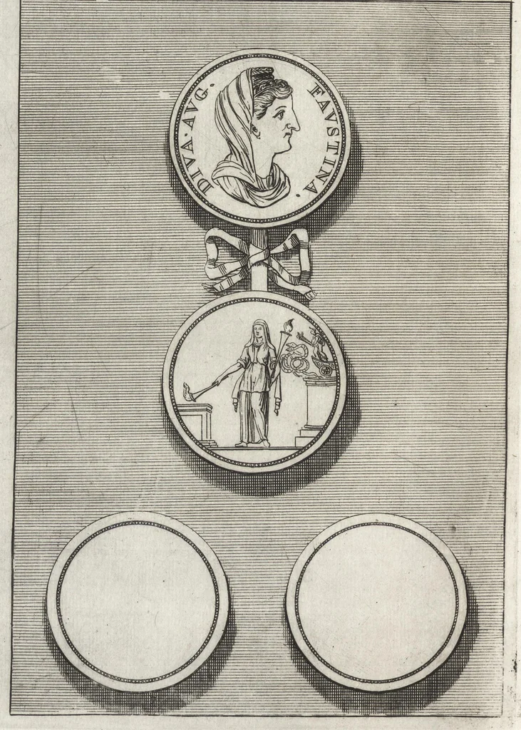 An illustration from Selectiora numismata in ære maximi moduli e museo illustrissimi D.D. Francisci de Camps, 1695, leaf 69