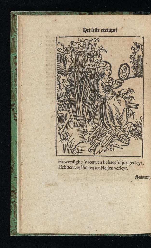 An illustration from Aff-ghebeelde narren speel-schuyt, verciert met meer als hondert schoone figueren nae den aert van veelderley sotten die op aerden zijn: bewesen met stichtelijcke exempelen, soo uyt de H. Schrift als oock uyt de kerckelijcke oudt-vaders ende andere schrijvers... Beschreven int Latijn ende Hooch-Duytsch, 1635, leaf 29