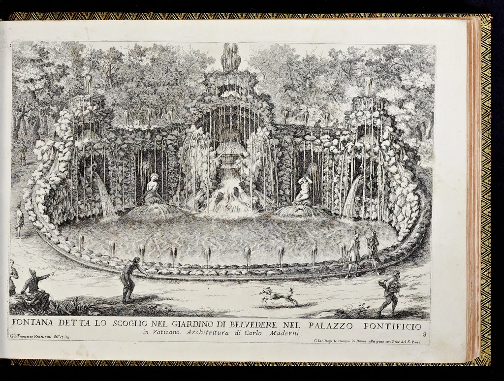An illustration from Le fontane di Roma nelle piazze e lvoghi pvblici della città : con li loro prospetti, come sono al presente, 1691, leaf 112
