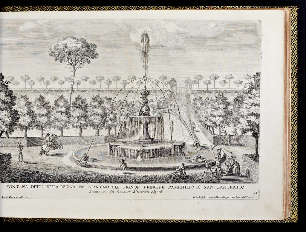 An illustration from Le fontane di Roma nelle piazze e lvoghi pvblici della città : con li loro prospetti, come sono al presente, 1691, leaf 148