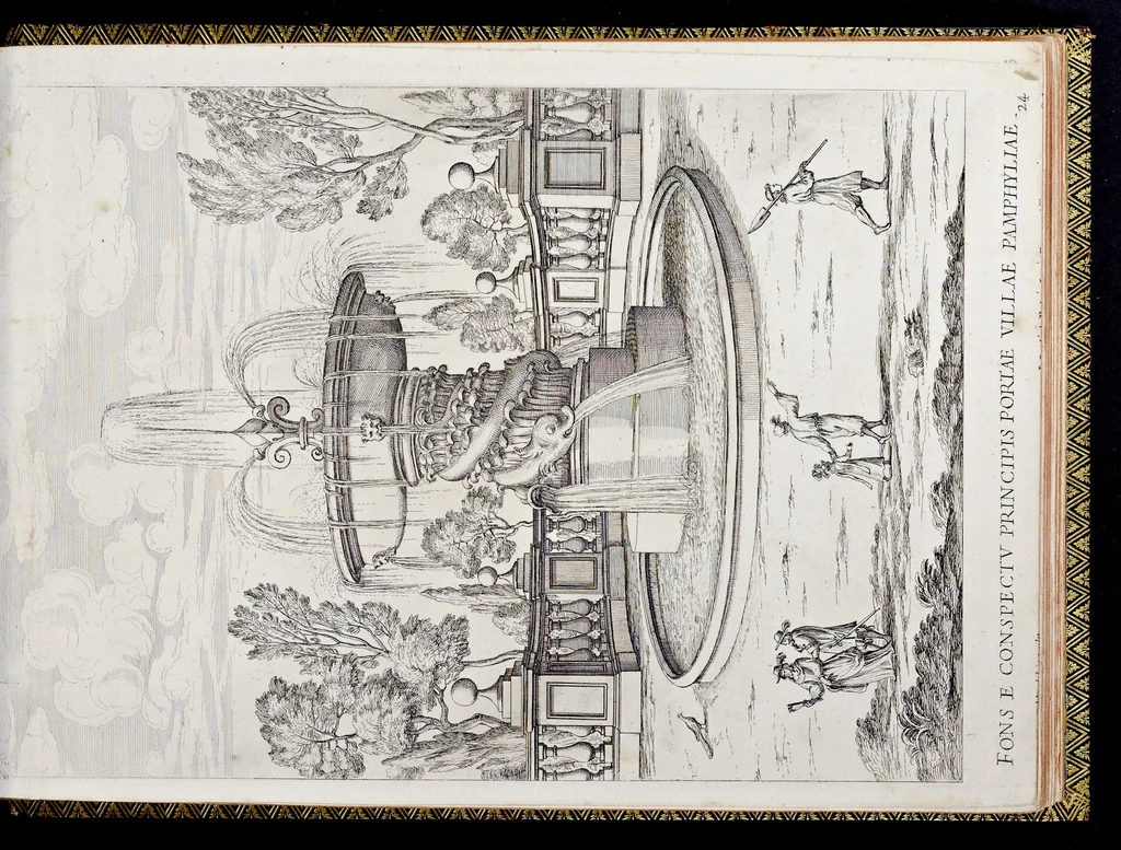 An illustration from Le fontane di Roma nelle piazze e lvoghi pvblici della città : con li loro prospetti, come sono al presente, 1691, leaf 154