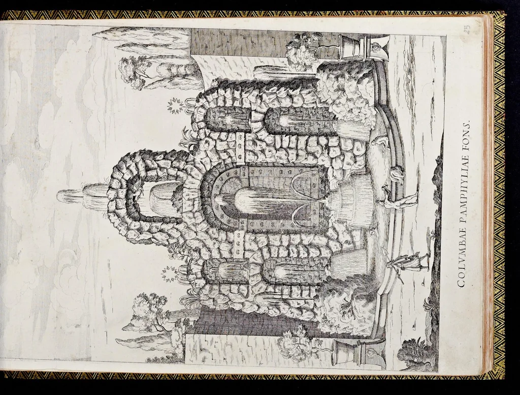 An illustration from Le fontane di Roma nelle piazze e lvoghi pvblici della città : con li loro prospetti, come sono al presente, 1691, leaf 156