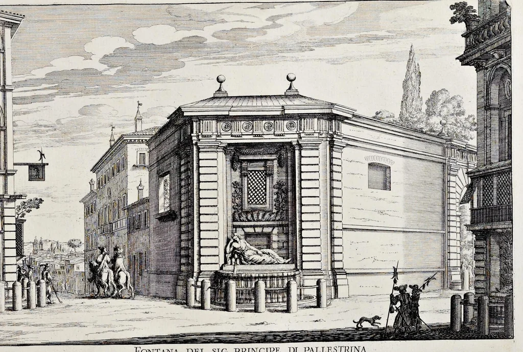 An illustration from Le fontane di Roma nelle piazze e lvoghi pvblici della città : con li loro prospetti, come sono al presente, 1691, leaf 18