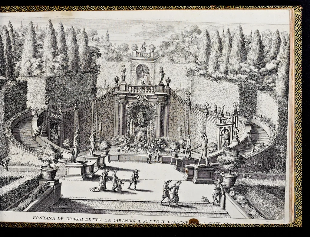 An illustration from Le fontane di Roma nelle piazze e lvoghi pvblici della città : con li loro prospetti, come sono al presente, 1691, leaf 184