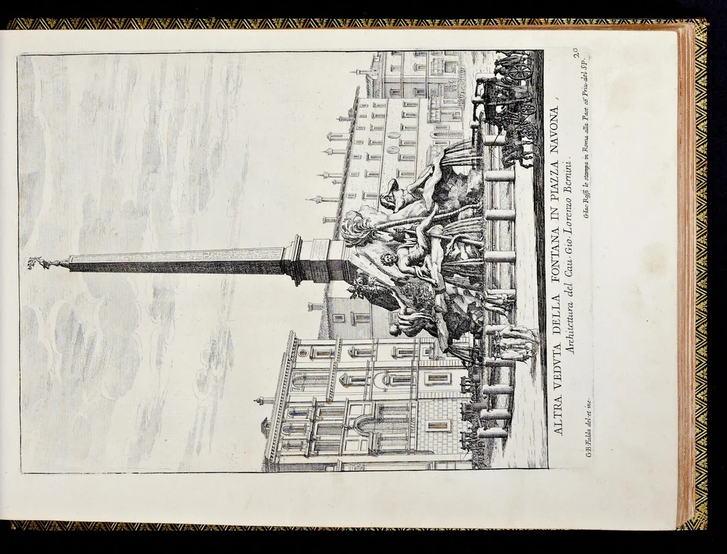 An illustration from Le fontane di Roma nelle piazze e lvoghi pvblici della città : con li loro prospetti, come sono al presente, 1691, leaf 44