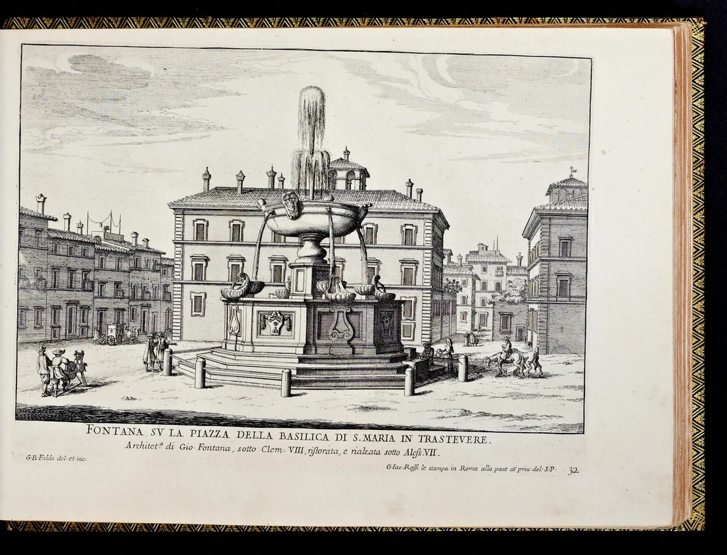 An illustration from Le fontane di Roma nelle piazze e lvoghi pvblici della città : con li loro prospetti, come sono al presente, 1691, leaf 68