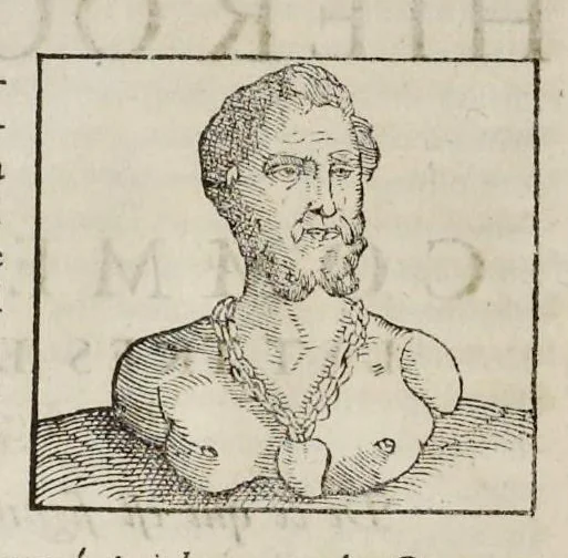 An illustration from Les hieroglyphiques de Ian-Pierre Valerian, vulgairement nommé Pierius. Autrement, commentaires des lettres et figures sacrées des Aegyptiens & autres nations. Oeuure reduicte en cinquante huict liures, ausquels sont adjoincts deux autres, 1615, leaf 473