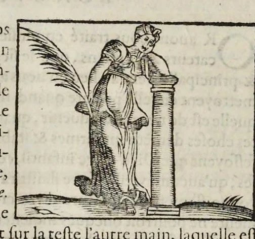 An illustration from Les hieroglyphiques de Ian-Pierre Valerian, vulgairement nommé Pierius. Autrement, commentaires des lettres et figures sacrées des Aegyptiens & autres nations. Oeuure reduicte en cinquante huict liures, ausquels sont adjoincts deux autres, 1615, leaf 617