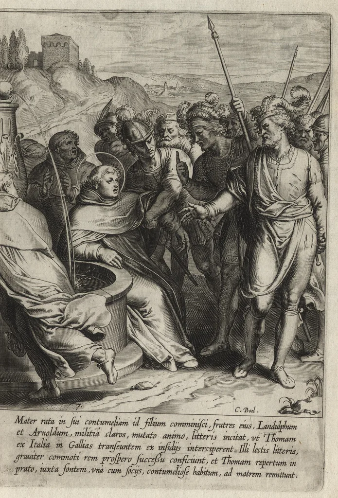An illustration from Vita D. Thomae Aquinatis Othonis VaenI ingenio et manu delineata, 1610, leaf 22
