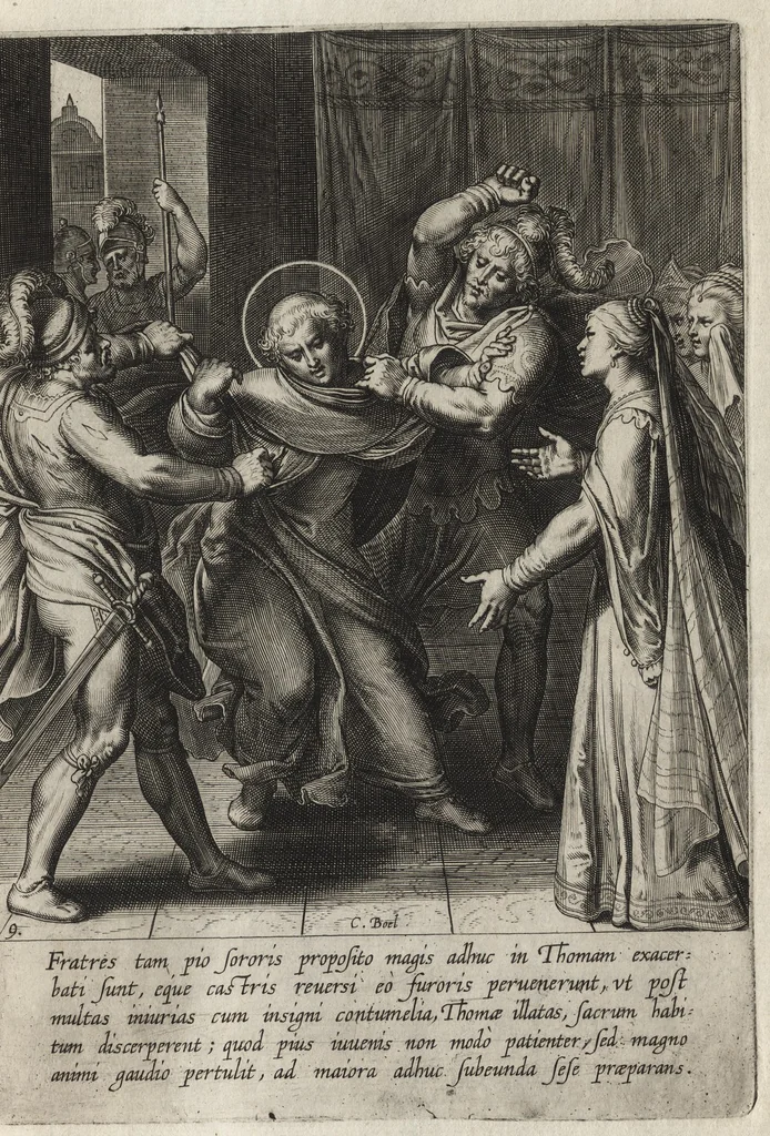 An illustration from Vita D. Thomae Aquinatis Othonis VaenI ingenio et manu delineata, 1610, leaf 26