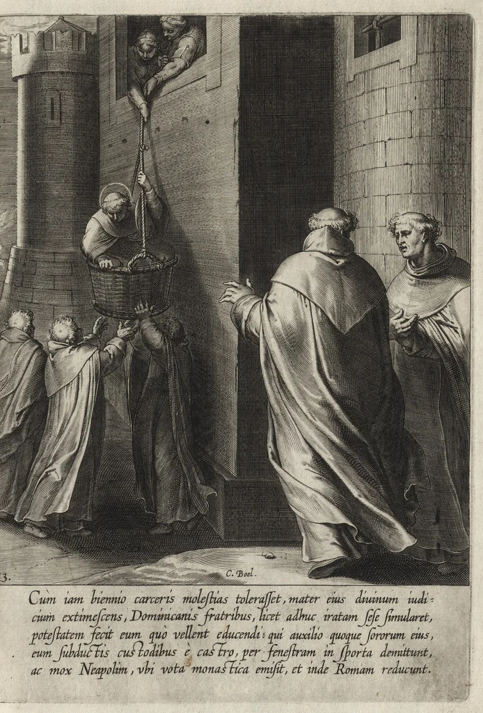 An illustration from Vita D. Thomae Aquinatis Othonis VaenI ingenio et manu delineata, 1610, leaf 34