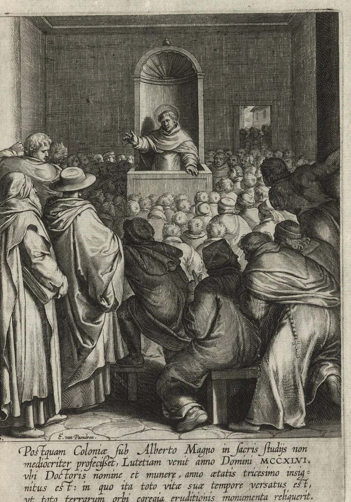 An illustration from Vita D. Thomae Aquinatis Othonis VaenI ingenio et manu delineata, 1610, leaf 38