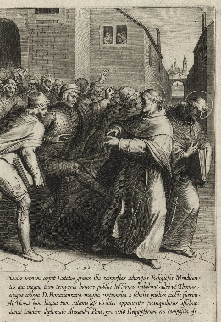 An illustration from Vita D. Thomae Aquinatis Othonis VaenI ingenio et manu delineata, 1610, leaf 40