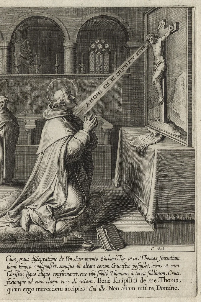 An illustration from Vita D. Thomae Aquinatis Othonis VaenI ingenio et manu delineata, 1610, leaf 42