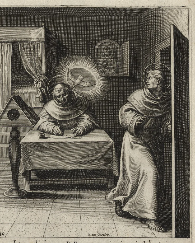 An illustration from Vita D. Thomae Aquinatis Othonis VaenI ingenio et manu delineata, 1610, leaf 46