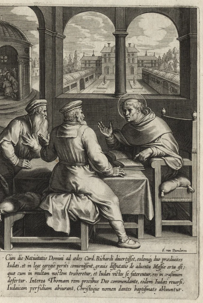 An illustration from Vita D. Thomae Aquinatis Othonis VaenI ingenio et manu delineata, 1610, leaf 48