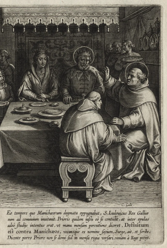 An illustration from Vita D. Thomae Aquinatis Othonis VaenI ingenio et manu delineata, 1610, leaf 54
