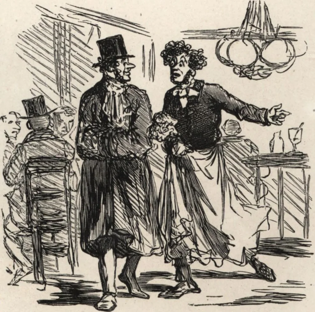 An illustration from Souvenirs comiques de l'an 1858, 1858, leaf 14