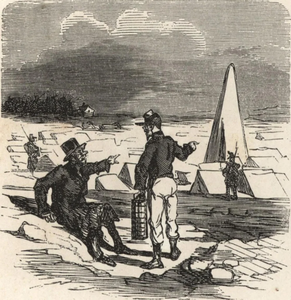 An illustration from Souvenirs comiques de l'an 1858, 1858, leaf 18