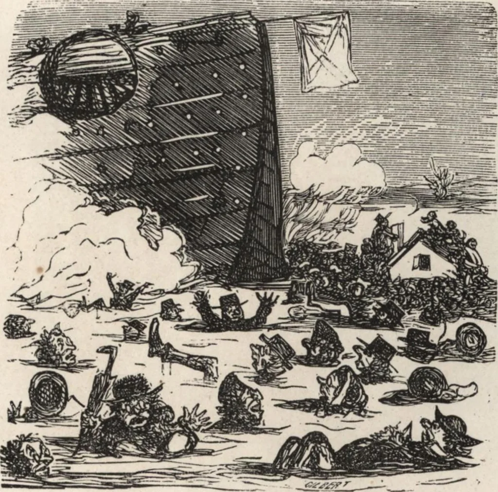 An illustration from Souvenirs comiques de l'an 1858, 1858, leaf 20