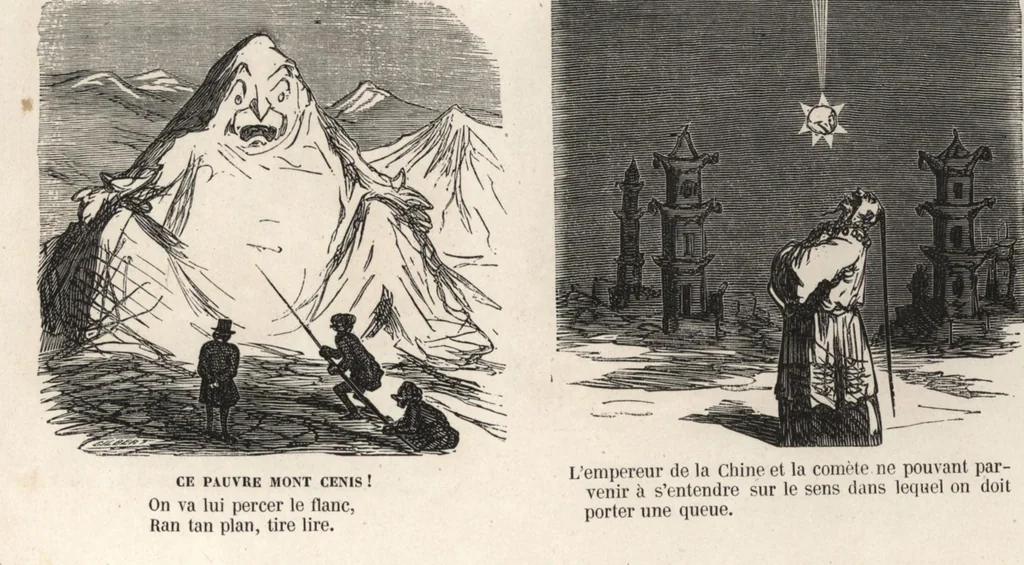 An illustration from Souvenirs comiques de l'an 1858, 1858, leaf 22