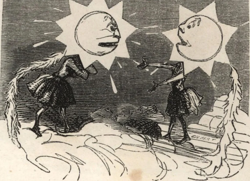 An illustration from Souvenirs comiques de l'an 1858, 1858, leaf 26
