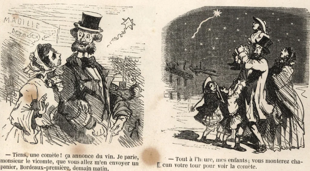 An illustration from Souvenirs comiques de l'an 1858, 1858, leaf 28