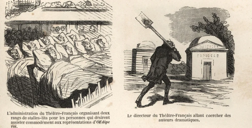 An illustration from Souvenirs comiques de l'an 1858, 1858, leaf 30