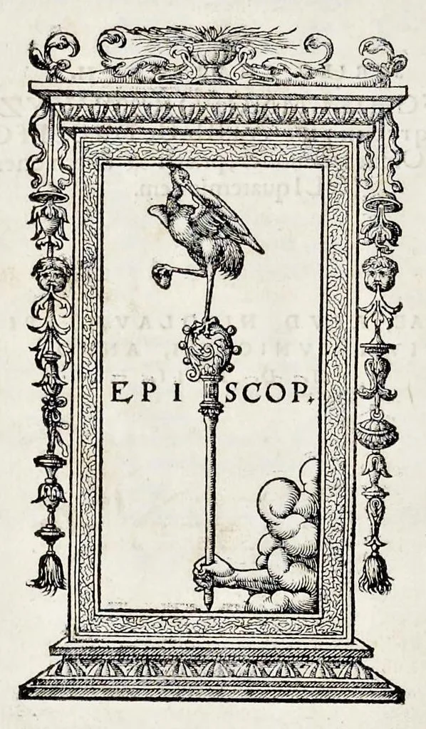 An illustration from Angeli Politiani Opera qvae qvidem extitere hactenvs omnia : longè emendativs qvàm usquàm antehac expressa : quibus accessit Historia de coniuratione Pactiana in familiam Medicam, elegantissimè conscripta : quorum omnium ordinem post Politiani elogia inuenies : addito unà indice memorabilium copiosissimo, 1553, leaf 699