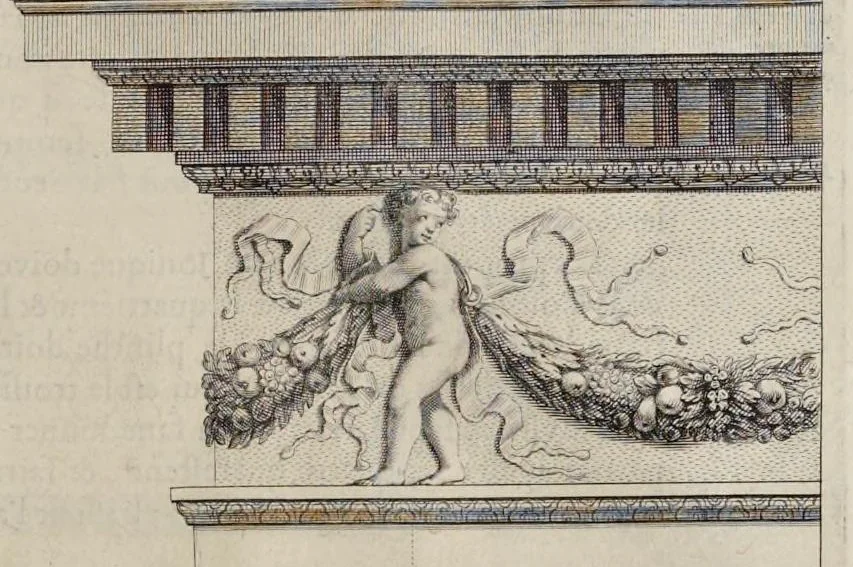 An illustration from Les dix livres d'architecture de Vitruve, corrigez et traduits nouvellement en françois, avec des notes & des figures, 1673, leaf 110