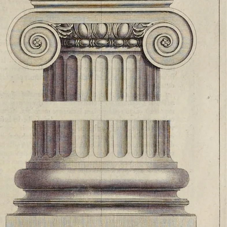 An illustration from Les dix livres d'architecture de Vitruve, corrigez et traduits nouvellement en françois, avec des notes & des figures, 1673, leaf 110