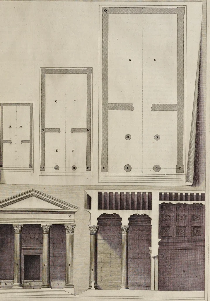 An illustration from Les dix livres d'architecture de Vitruve, corrigez et traduits nouvellement en françois, avec des notes & des figures, 1673, leaf 142