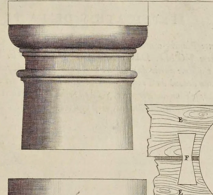 An illustration from Les dix livres d'architecture de Vitruve, corrigez et traduits nouvellement en françois, avec des notes & des figures, 1673, leaf 156