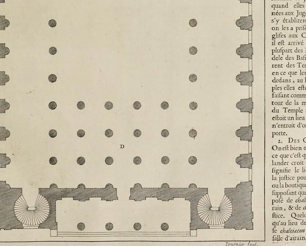 An illustration from Les dix livres d'architecture de Vitruve, corrigez et traduits nouvellement en françois, avec des notes & des figures, 1673, leaf 166