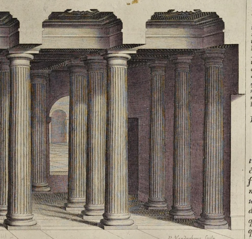 An illustration from Les dix livres d'architecture de Vitruve, corrigez et traduits nouvellement en françois, avec des notes & des figures, 1673, leaf 168