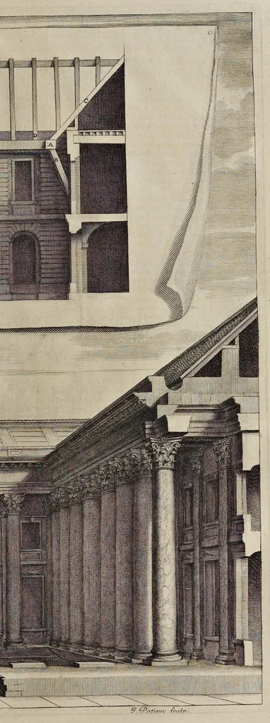 An illustration from Les dix livres d'architecture de Vitruve, corrigez et traduits nouvellement en françois, avec des notes & des figures, 1673, leaf 222