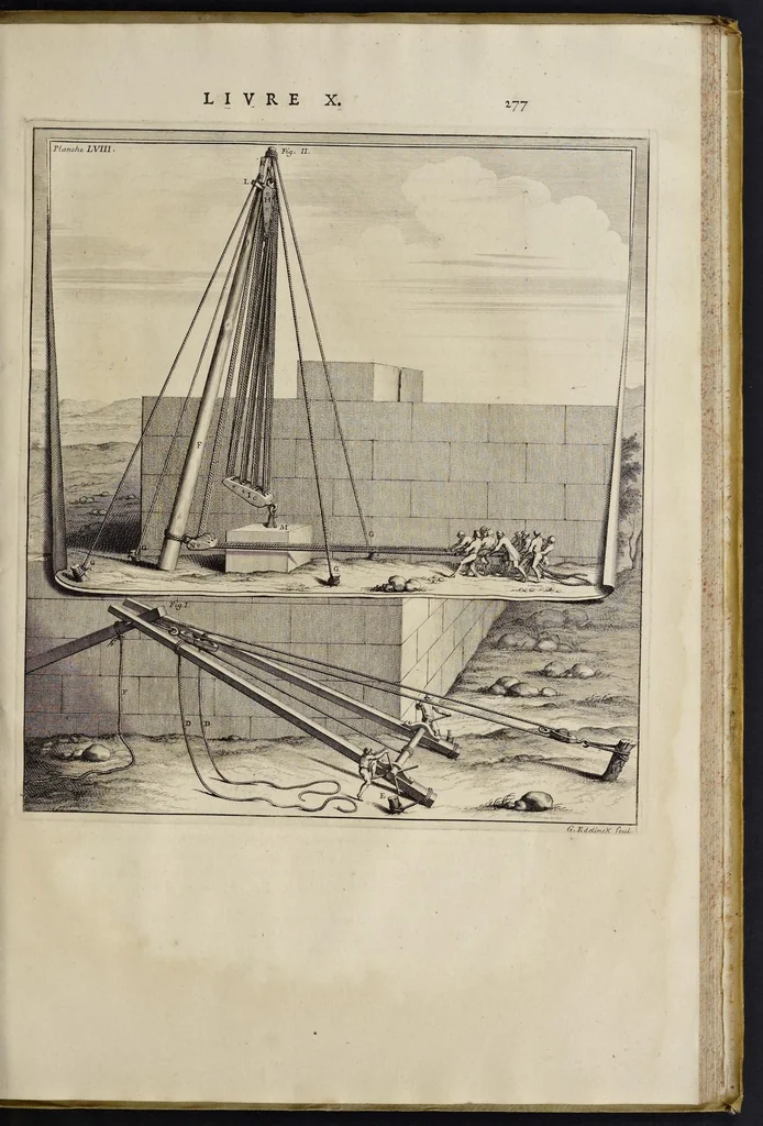 An illustration from Les dix livres d'architecture de Vitruve, corrigez et traduits nouvellement en françois, avec des notes & des figures, 1673, leaf 306