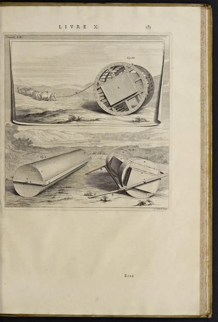 An illustration from Les dix livres d'architecture de Vitruve, corrigez et traduits nouvellement en françois, avec des notes & des figures, 1673, leaf 312