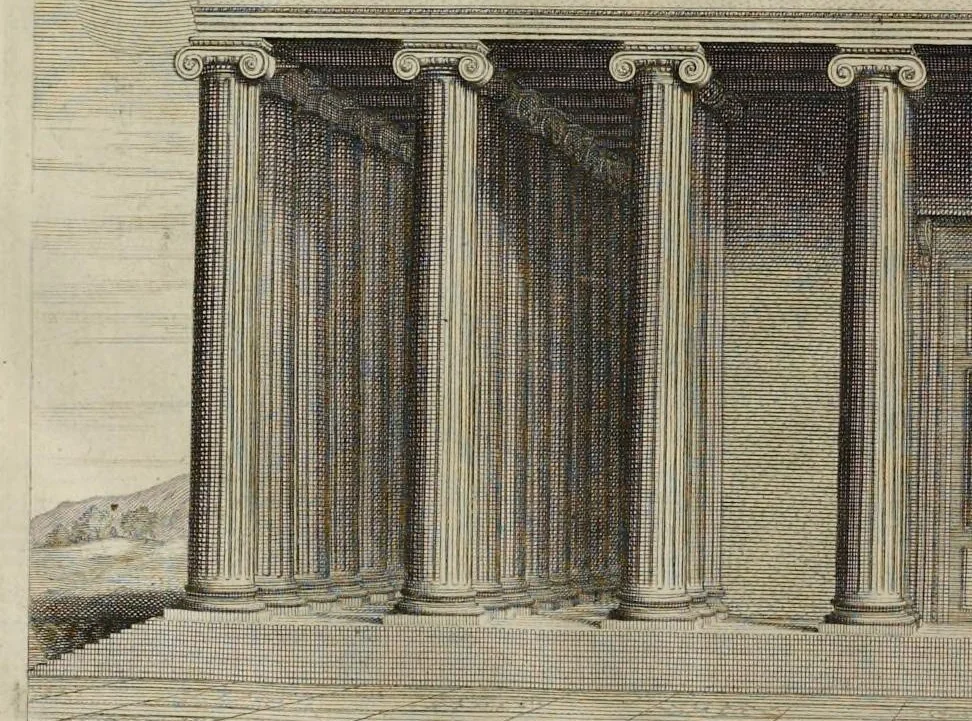 An illustration from Les dix livres d'architecture de Vitruve, corrigez et traduits nouvellement en françois, avec des notes & des figures, 1673, leaf 93