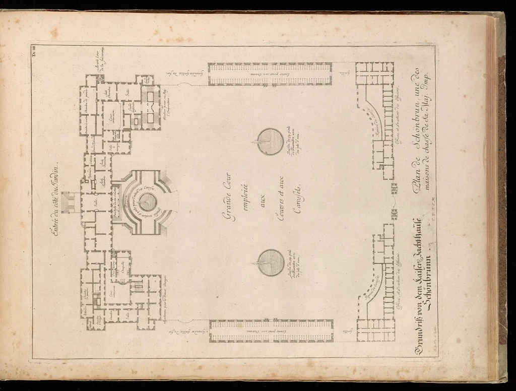 An illustration from Entwurff einer historischen Architectur : in Abbildung unterschiedener berühmten Gebäude, des Alterthums, und fremder Völcker, umb aus den Geschicht-Büchern, Gedächtnüss-Müntzen, Ruinen, und eigeholten wahrhafften Abrissen, von Augen zu stellen. In dem ersten Buche. Die von der Zeit vergrabene Bau-Arten der alten Jüden, Egÿptier, Sÿrer, Perser, und Griechen. In dem andren. Alte unbekante römische. In dem dritten. Einige fremde in- und ausser-europäische, als der Araber, und Türcken, etc. auch neue persianische, siamitische, sinesische und japonesische Gebäude. In dem vierten. Einige Gebäude von des autoris Erfindung und Zeichnung., 1725, leaf 176