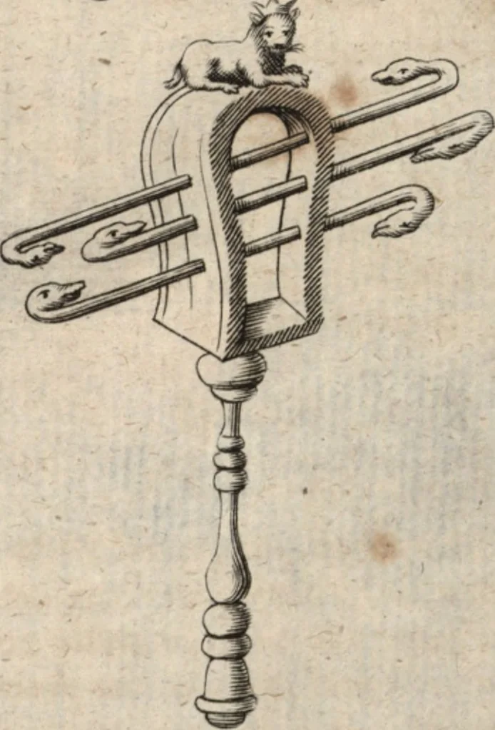 An illustration from Joh. Baptistae Casalii Romani De profanis et sacris veteribus ritibus opus tripartitum : cujus prima pars agit de profanis Ægyptiorum ritibus ... ; secunda pars agit de profanis Romanorum ritibus ... ; tertia pars agit de sacris Christianorum ritibus ... ; accedunt indices capitum, rerum item & verborum copiosissimi, & accuratissimi, 1681, leaf 56
