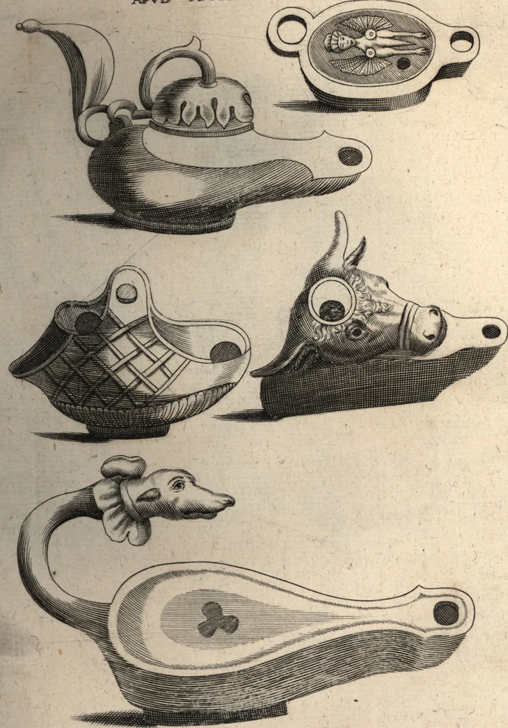 An illustration from Joh. Baptistae Casalii Romani De profanis et sacris veteribus ritibus opus tripartitum : cujus prima pars agit de profanis Ægyptiorum ritibus ... ; secunda pars agit de profanis Romanorum ritibus ... ; tertia pars agit de sacris Christianorum ritibus ... ; accedunt indices capitum, rerum item & verborum copiosissimi, & accuratissimi, 1681, leaf 78
