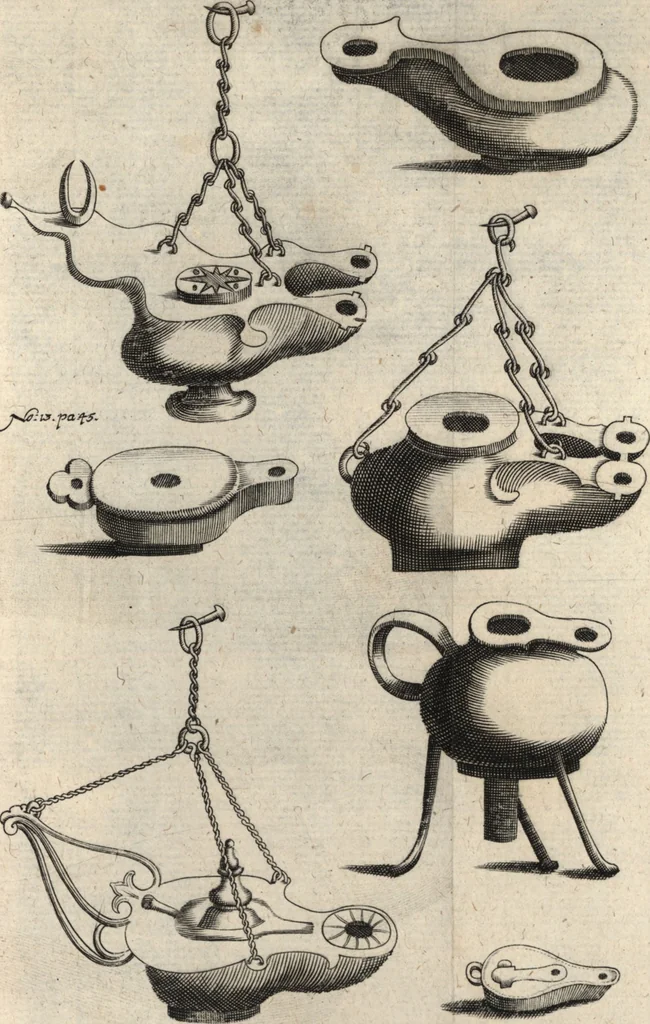 An illustration from Joh. Baptistae Casalii Romani De profanis et sacris veteribus ritibus opus tripartitum : cujus prima pars agit de profanis Ægyptiorum ritibus ... ; secunda pars agit de profanis Romanorum ritibus ... ; tertia pars agit de sacris Christianorum ritibus ... ; accedunt indices capitum, rerum item & verborum copiosissimi, & accuratissimi, 1681, leaf 78