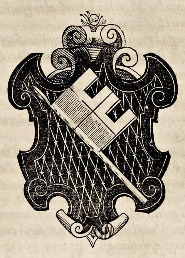 An illustration from Pandectae trivmphales, siue, Pomparvm et festorvm ac solennivm apparatvvm, conviviorvm, spectacvlorvm, simvlacrorvm bellicorvm equestrivm et pedestrivm, navmachiarum, ludorum deniq[ue] omnium nobiliorum, quot hactenus vbiq[ue] gentium re bello bene gesta ... edita concelebrataque sunt, tomi dvo : qvorvm prior de trivmphis ... heroum ... tractat : posterior ... hastilvdiorvm per Germaniam tradit initia ..., 1586, leaf 634