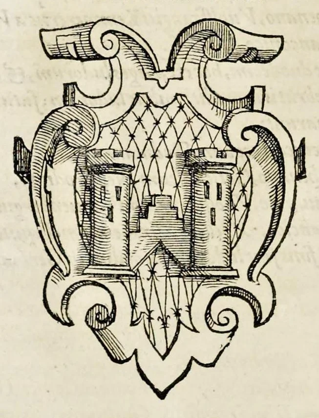 An illustration from Pandectae trivmphales, siue, Pomparvm et festorvm ac solennivm apparatvvm, conviviorvm, spectacvlorvm, simvlacrorvm bellicorvm equestrivm et pedestrivm, navmachiarum, ludorum deniq[ue] omnium nobiliorum, quot hactenus vbiq[ue] gentium re bello bene gesta ... edita concelebrataque sunt, tomi dvo : qvorvm prior de trivmphis ... heroum ... tractat : posterior ... hastilvdiorvm per Germaniam tradit initia ..., 1586, leaf 655