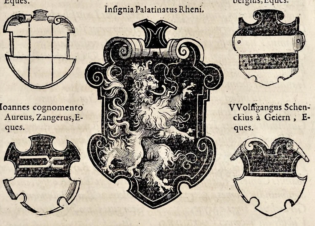 An illustration from Pandectae trivmphales, siue, Pomparvm et festorvm ac solennivm apparatvvm, conviviorvm, spectacvlorvm, simvlacrorvm bellicorvm equestrivm et pedestrivm, navmachiarum, ludorum deniq[ue] omnium nobiliorum, quot hactenus vbiq[ue] gentium re bello bene gesta ... edita concelebrataque sunt, tomi dvo : qvorvm prior de trivmphis ... heroum ... tractat : posterior ... hastilvdiorvm per Germaniam tradit initia ..., 1586, leaf 690